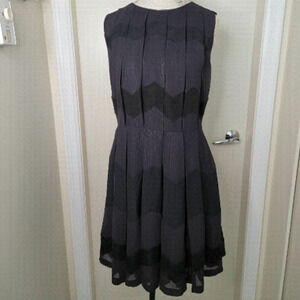 black fit & flare dress